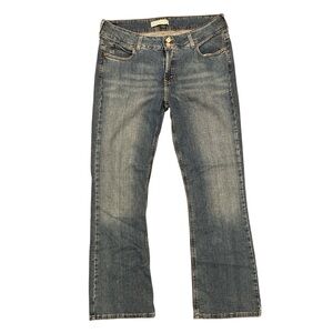 LEVI’s SZ 12R blue slender bootcut stretch 2 button & zip close jeans